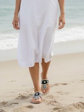 JACK ROGERS Palm Beach Navajo Classic Sandals. Size 8